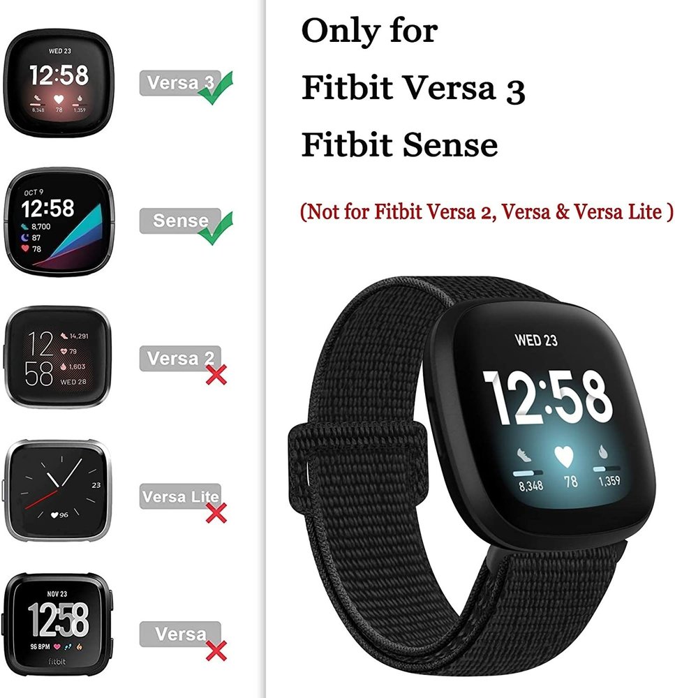 Strap-it® Strap-it Fitbit Sense Resinarmband (Schwarz/Weiß) Strap-it® Strap-it Fitbit Sense Resinarmband (Schwarz/Weiß)