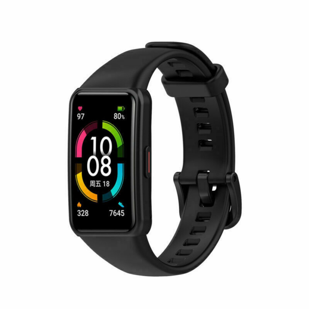 Strap-it® Strap-it Huawei Band 6 Silikonarmband (Schwarz) Strap-it® Strap-it Huawei Band 6 Silikonarmband (Schwarz)