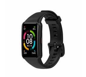 Strap-it® Huawei Band 6 Silikonarmband (Schwarz) Strap-it® Huawei Band 6 Silikonarmband (Schwarz)