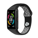 Strap-it® Huawei Band 6 Sportarmband (Schwarz/Grau) Strap-it® Huawei Band 6 Sportarmband (Schwarz/Grau)