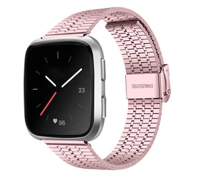 Strap-it® Fitbit Versa / Versa 2 Edelstahlarmband (Rosa) Strap-it® Fitbit Versa / Versa 2 Edelstahlarmband (Rosa)