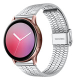 Strap-it® Samsung Galaxy Watch Active Edelstahlarmband (Silber) Strap-it® Samsung Galaxy Watch Active Edelstahlarmband (Silber)