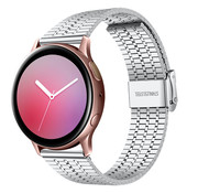 Strap-it® Samsung Galaxy Watch Active Edelstahlarmband (Silber)