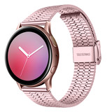 Strap-it® Samsung Galaxy Watch Active Edelstahlarmband (Rosa) Strap-it® Samsung Galaxy Watch Active Edelstahlarmband (Rosa)