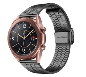 Strap-it® Samsung Galaxy Watch 3 41mm Edelstahlarmband (Schwarz) Strap-it® Samsung Galaxy Watch 3 41mm Edelstahlarmband (Schwarz)