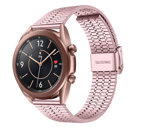 Strap-it® Samsung Galaxy Watch 3 41mm Edelstahlarmband (Rosa) Strap-it® Samsung Galaxy Watch 3 41mm Edelstahlarmband (Rosa)