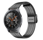 Strap-it® Strap-it Samsung Galaxy Watch 46mm Edelstahlarmband (Schwarz)