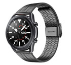 Strap-it® Strap-it Samsung Galaxy Watch 3 45mm Edelstahlarmband (Schwarz)