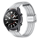 Strap-it® Strap-it Samsung Galaxy Watch 3 45mm Edelstahlarmband (Silber)