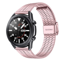 Strap-it® Samsung Galaxy Watch 3 45mm Edelstahlarmband (Rosa) Strap-it® Samsung Galaxy Watch 3 45mm Edelstahlarmband (Rosa)