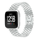 Strap-it® Strap-it Fitbit Versa / Versa 2 Stahl-Fischarmband (Silber)