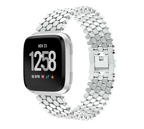 Strap-it® Fitbit Versa / Versa 2 Stahl-Fischarmband (Silber) Strap-it® Fitbit Versa / Versa 2 Stahl-Fischarmband (Silber)