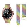 Strap-it® Strap-it Samsung Galaxy Watch 3 41mm Leder Glitzerarmband (Regenbogen) Strap-it® Strap-it Samsung Galaxy Watch 3 41mm Leder Glitzerarmband (Regenbogen)