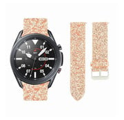 Strap-it® Samsung Galaxy Watch 3 45mm Leder Glitzerarmband (Roségold)