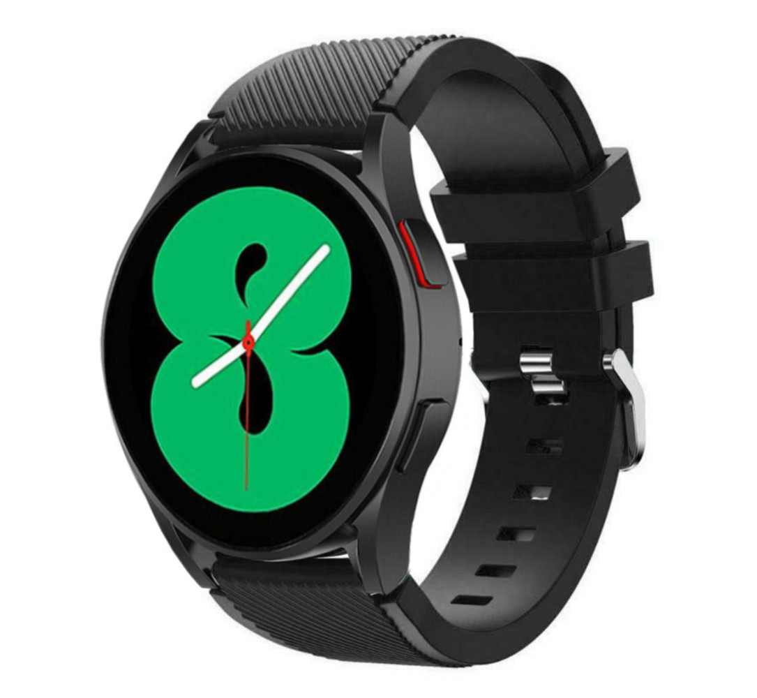 Strap-it® Strap-it Samsung Galaxy Watch 4  Silikonarmband- 40mm (Schwarz)