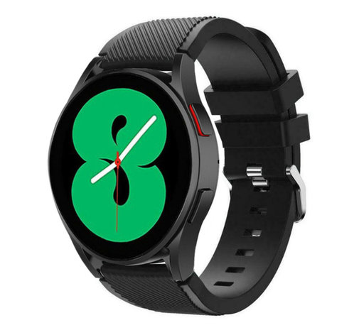 Strap-it® Strap-it Samsung Galaxy Watch 4  Silikonarmband- 40mm (Schwarz)