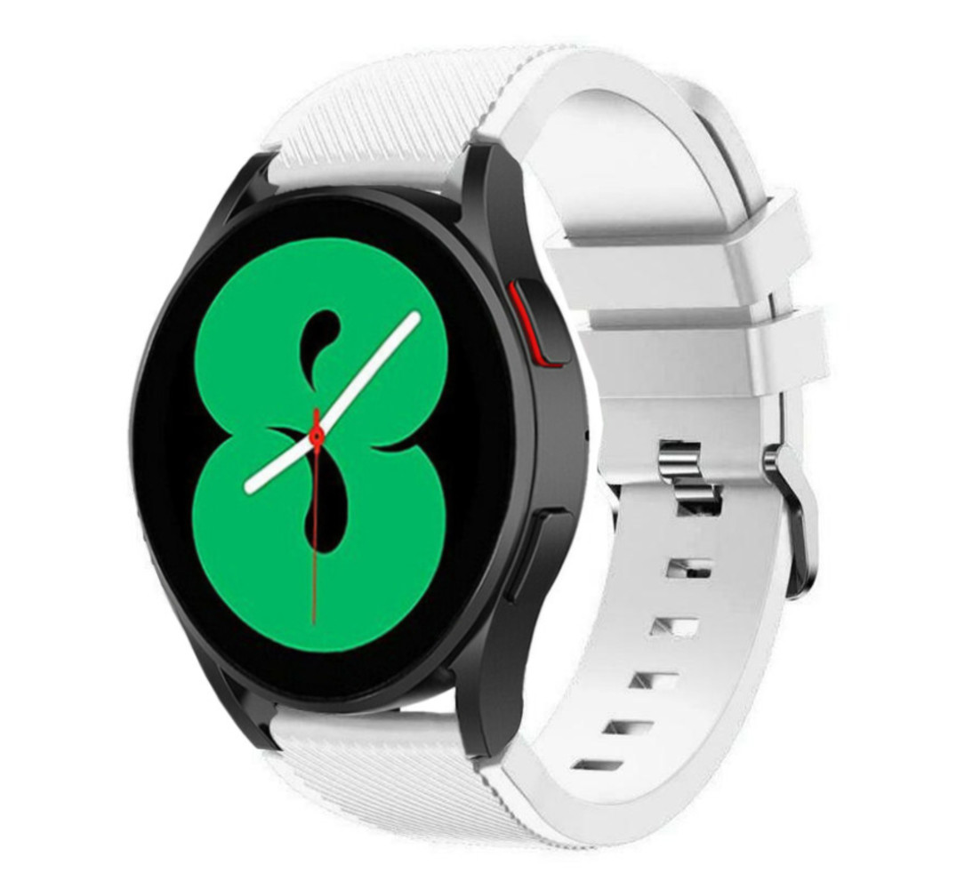 Strap-it® Strap-it Samsung Galaxy Watch 4 - 40mm Silikonarmband (Weiß)