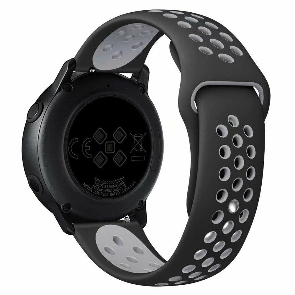 Strap-it® Strap-it Samsung Galaxy Watch 4 - 40mm Sportarmband (Schwarz/Grau)