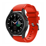 Strap-it® Samsung Galaxy Watch 4 Classic 46mm Silikonarmband (Rot) Strap-it® Samsung Galaxy Watch 4 Classic 46mm Silikonarmband (Rot)