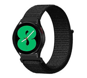 Strap-it® Samsung Galaxy Watch 4 - 40mm Nylonarmband (Schwarz) Strap-it® Samsung Galaxy Watch 4 - 40mm Nylonarmband (Schwarz)
