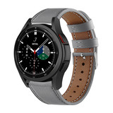 Strap-it® Samsung Galaxy Watch 4 Classic 42mm Lederarmband (Grau) Strap-it® Samsung Galaxy Watch 4 Classic 42mm Lederarmband (Grau)