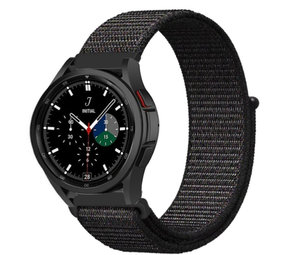 Strap-it® Samsung Galaxy Watch 4 Classic 42mm Nylonarmband (Schwarz) Strap-it® Samsung Galaxy Watch 4 Classic 42mm Nylonarmband (Schwarz)