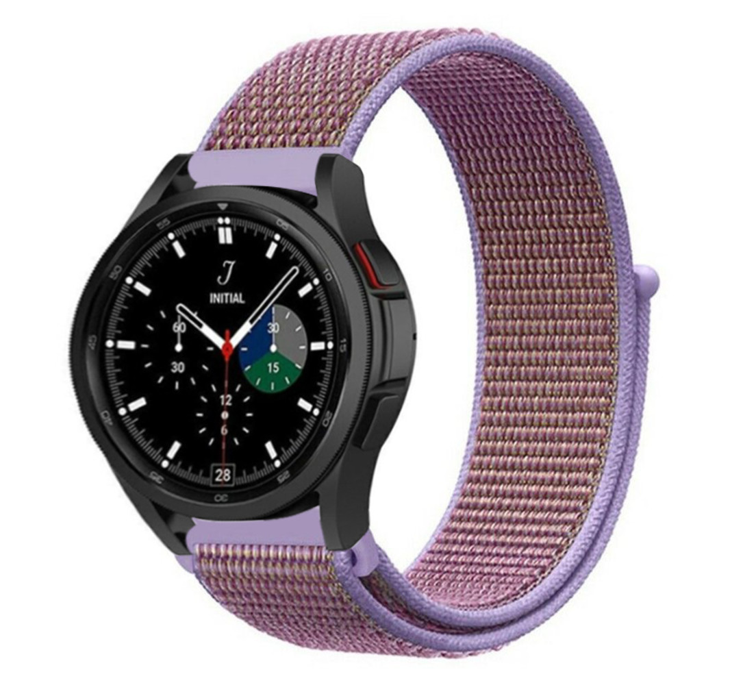 Strap-it® Strap-it Samsung Galaxy Watch 4 Classic 42mm Nylonarmband (Lila)