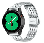 Strap-it® Samsung Galaxy Watch 4 Edelstahlband (Silber)