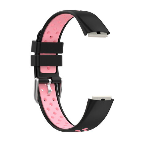 Strap-it® Strap-it Fitbit Luxe Sportarmband (Schwarz/Rosa)