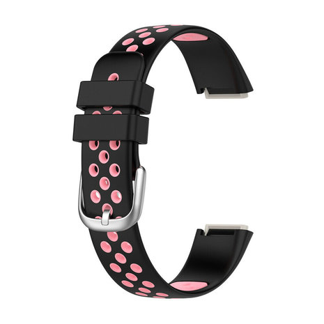 Strap-it® Strap-it Fitbit Luxe Sportarmband (Schwarz/Rosa)