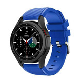 Strap-it® Samsung Galaxy Watch 4 Classic 46mm Silikonarmband (Blau) Strap-it® Samsung Galaxy Watch 4 Classic 46mm Silikonarmband (Blau)
