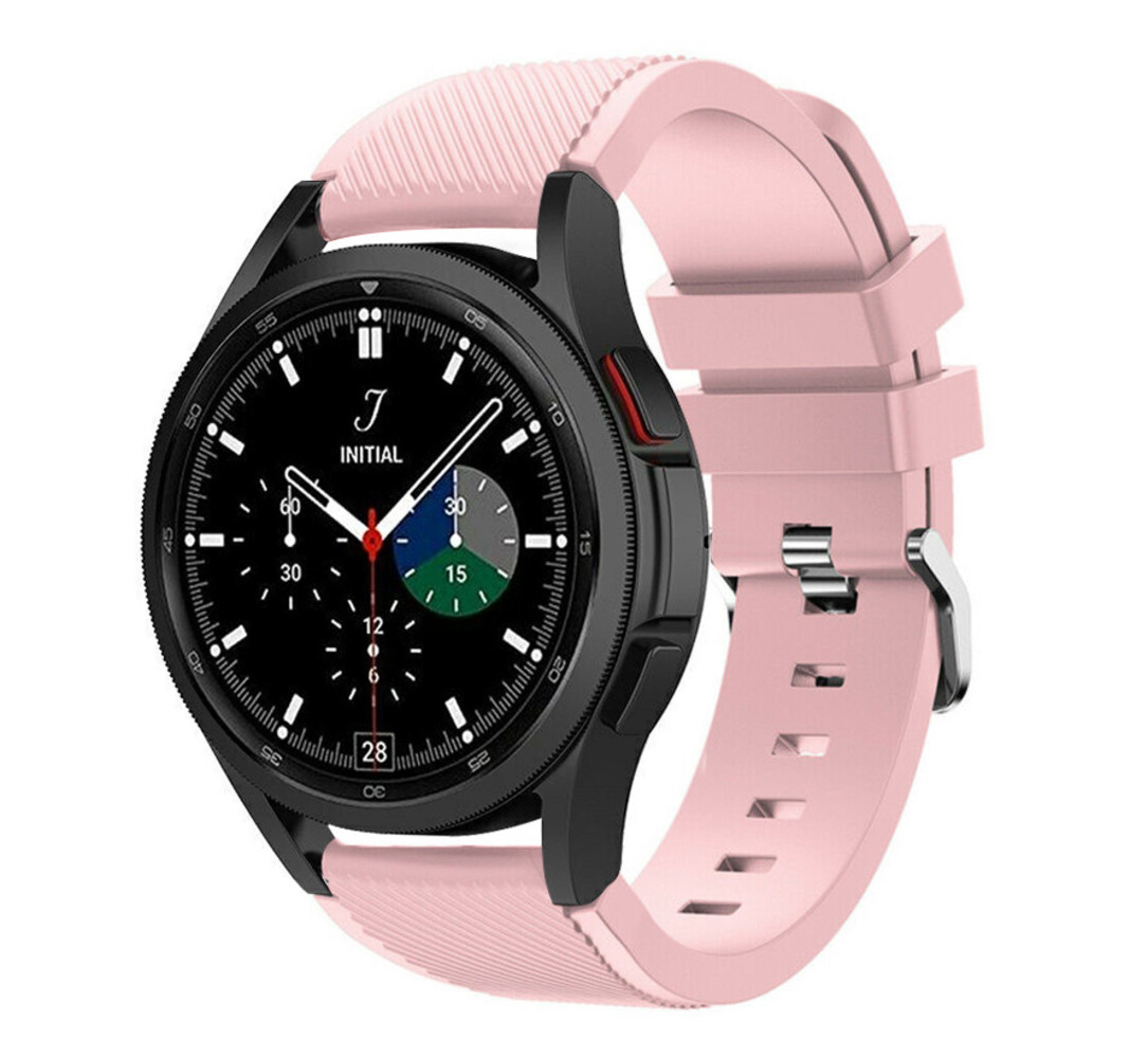 Strap-it® Strap-it Samsung Galaxy Watch 4 Classic 46mm Silikonarmband (Rosa)