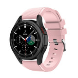 Strap-it® Samsung Galaxy Watch 4 Classic 46mm Silikonarmband (Rosa) Strap-it® Samsung Galaxy Watch 4 Classic 46mm Silikonarmband (Rosa)