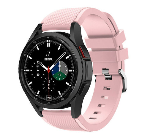 Strap-it® Strap-it Samsung Galaxy Watch 4 Classic 46mm Silikonarmband (Rosa)