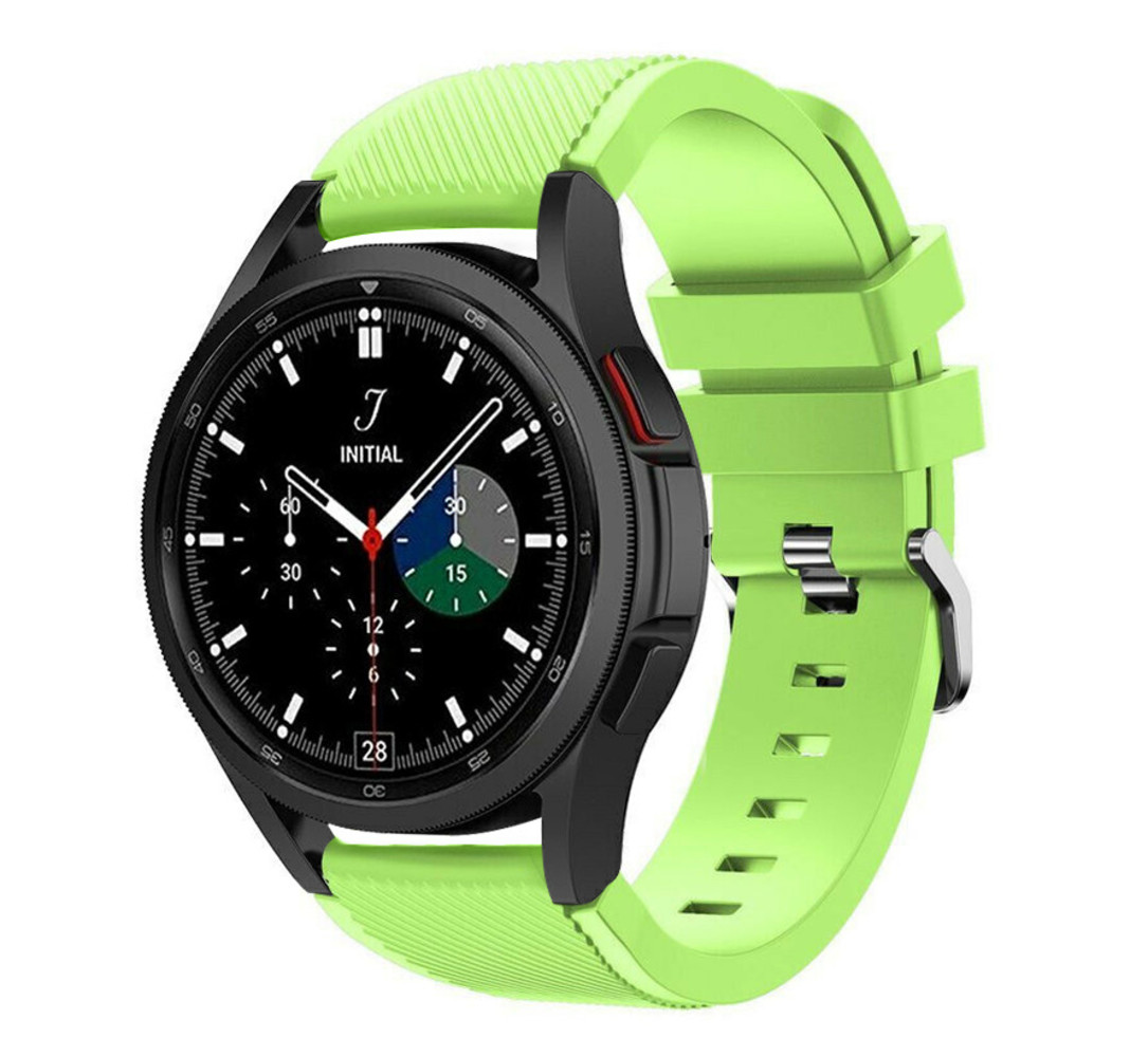 Strap-it® Strap-it Samsung Galaxy Watch 4 Classic 42mm Silikonarmband (Hellgrün)