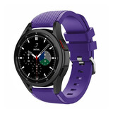 Strap-it® Samsung Galaxy Watch 4 Classic 42mm Silikonarmband (Violett) Strap-it® Samsung Galaxy Watch 4 Classic 42mm Silikonarmband (Violett)