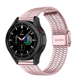 Strap-it® Samsung Galaxy Watch 4 Classic 42mm Edelstahlarmband (Rosa) Strap-it® Samsung Galaxy Watch 4 Classic 42mm Edelstahlarmband (Rosa)