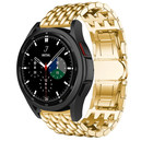 Strap-it® Strap-it Samsung Galaxy Watch 4 Classic 42mm Drachenarmband aus Stahl (Gold)