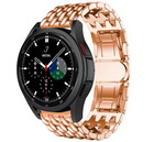 Strap-it® Strap-it Samsung Galaxy Watch 4 Classic 42mm Drachenarmband aus Stahl (Roségold)