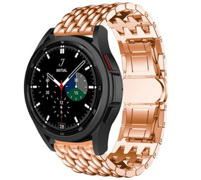 Strap-it® Samsung Galaxy Watch 4 Classic 42mm Drachenarmband aus Stahl (Roségold) Strap-it® Samsung Galaxy Watch 4 Classic 42mm Drachenarmband aus Stahl (Roségold)