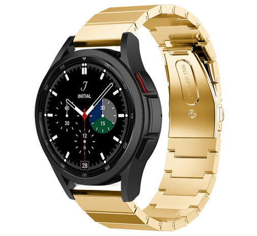 Strap-it® Strap-it Samsung Galaxy Watch 4 Classic 42mm Metallarmband (Gold)