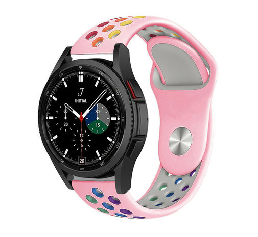 Strap-it® Strap-it Samsung Galaxy Watch 4 Classic 42mm Sportarmband (Rosa/Bunt)