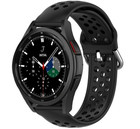 Strap-it® Strap-it Samsung Galaxy Watch 4 Classic 42mm Silikonarmband  mit Löchern (Schwarz)