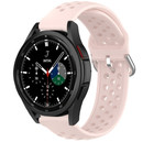 Strap-it® Strap-it Samsung Galaxy Watch 4 Classic 42mm Silikonarmband  mit Löchern (Hellrosa)