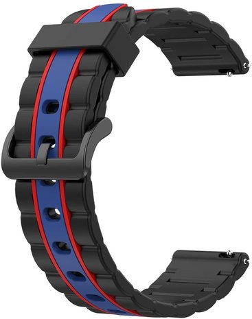Strap-it® Strap-it Samsung Galaxy Watch 4 Classic 42mm Special Edition Band (Schwarz/Blau)