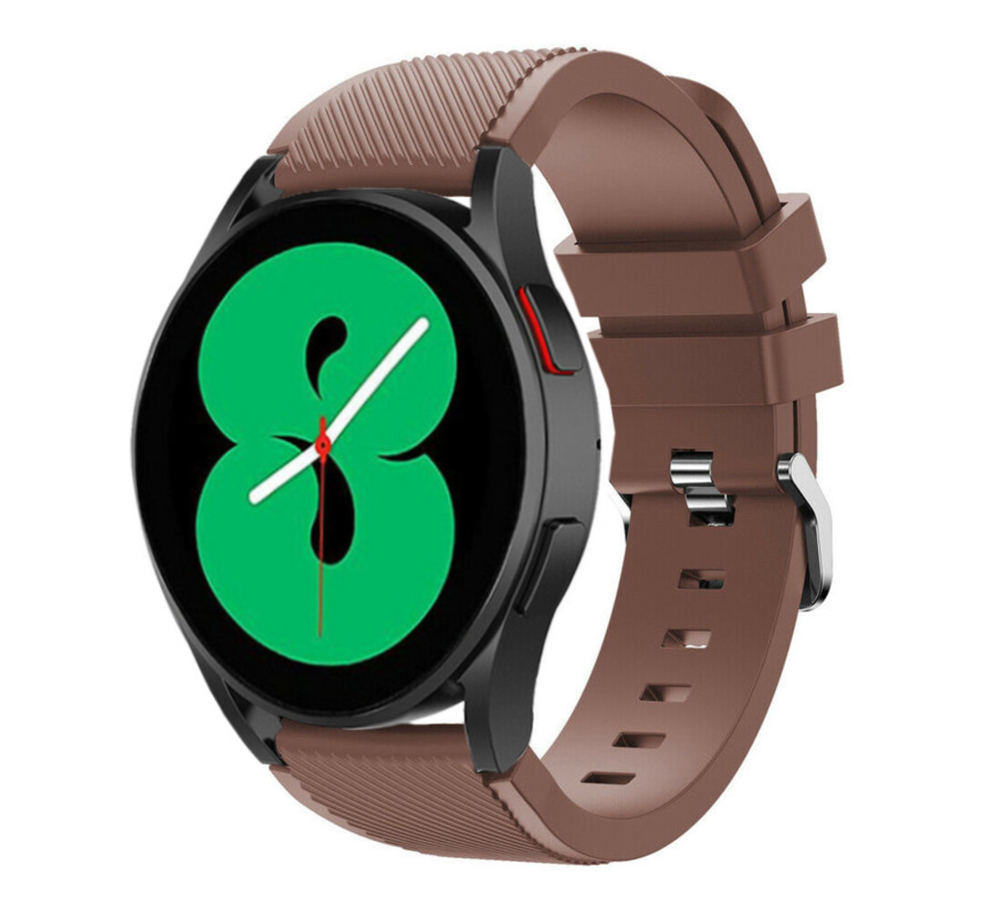 Strap-it® Strap-it Samsung Galaxy Watch 4 - 44mm Silikonarmband (KaffeeBraun)