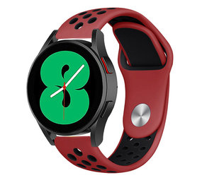 Strap-it® Samsung Galaxy Watch 4 - 40mm Sportarmband (Rot/Schwarz) Strap-it® Samsung Galaxy Watch 4 - 40mm Sportarmband (Rot/Schwarz)