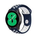 Strap-it® Samsung Galaxy Watch 4 - 40mm Sportarmband (Blau/Weiß)