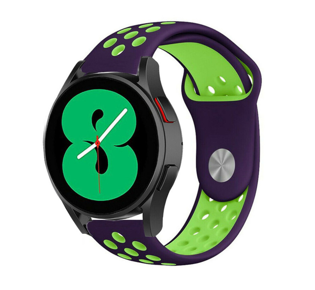 Strap-it® Strap-it Samsung Galaxy Watch 4 - 40mm Sportarmband (Lila/Grün)