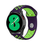 Strap-it® Samsung Galaxy Watch 4 - 40mm Sportarmband (Lila/Grün)